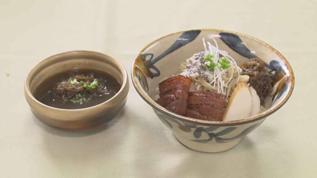 もずくそばつけ麺